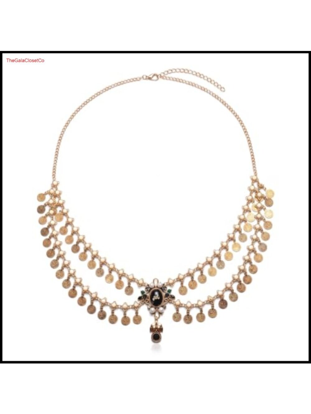 Gold Tone Belly Dance Waist Chain Adjustable Layered Body Jewelry